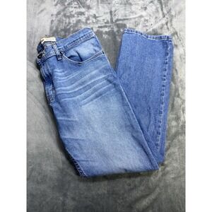 Wrangler Jeans Mens 36 x 29 Blue Slim Straight Leg Denim Rancher Cowboy Farm